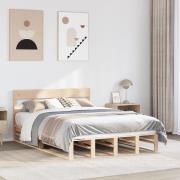 vidaXL Sängram utan madrass 120x190 cm massiv furu