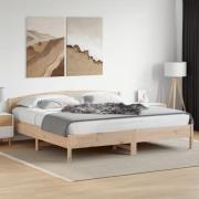 vidaXL Sängram utan madrass 200x200 cm massiv furu