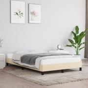 vidaXL sängram utan madrass gräddvit 120x190 cm tyg