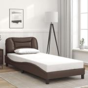 vidaXL Bed Frame without Mattress "Hvar" Brown 80x200 cm Faux Leather