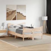 vidaXL Sängram utan madrass 120x190 cm massiv furu