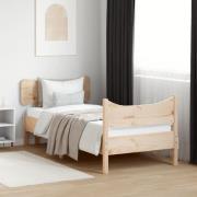 vidaXL Sängram utan madrass 90x190 cm massiv furu