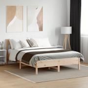 vidaXL Sängram utan madrass 160x200 cm massiv furu