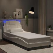 vidaXL Bed Frame "Viana" with LED without Mattress White 90x200 cm