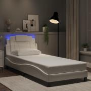 vidaXL Bed Frame "Viana" with LED without Mattress White 80x200 cm