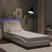 vidaXL Bed Frame "Viana" with LED without Mattress White 90x190 cm