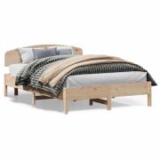 vidaXL Sängram utan madrass 140x200 cm massiv furu