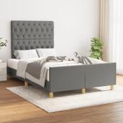 vidaXL sängram utan madrass mörkgrå 120x190 cm tyg