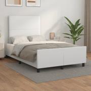 vidaXL sängram utan madrass vit 120x190 cm konstläder