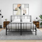 vidaXL Sängbord 2 st rökfärgad ek 40x35x50 cm konstruerat trä