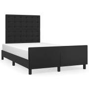 vidaXL sängram utan madrass svart 120x190 cm konstläder