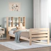 vidaXL Sängram utan madrass 75x190 cm massiv furu