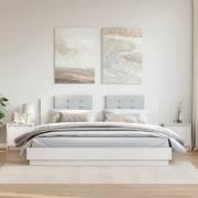 vidaXL Sängbord 2 st vit 40x30,5x40 cm massiv furu