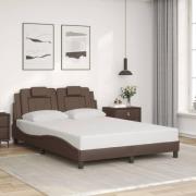 vidaXL Bed Frame "Viana" without Mattress Brown 140x200 cm Faux Leathe...