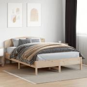 vidaXL Sängram utan madrass 150x200 cm massiv furu