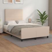 vidaXL Sängram utan madrass cappuccino 120x190 cm konstläder