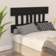 vidaXL Sänggavel svart 203,5x3x81 cm massiv furu