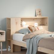 vidaXL Huvudgavel med förvaring 90 cm massiv furu