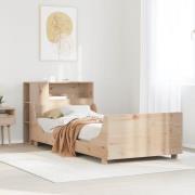 vidaXL Sängram utan madrass 90x190 cm massiv furu