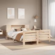 vidaXL Sängram utan madrass 140x190 cm massiv furu