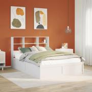 vidaXL Sängram utan madrass vit 160x200 cm massiv furu