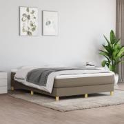 vidaXL Ramsäng med madrass taupe 140x190 cm tyg