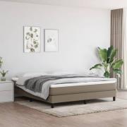 vidaXL Ramsäng med madrass taupe 180x200 cm tyg