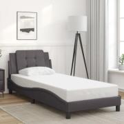 vidaXL Bed Frame without Mattress "Zadar" Grey 90x200 cm Faux Leather