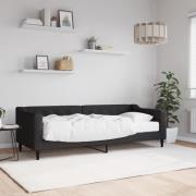 vidaXL Dagbädd med madrass svart 80x200 cm tyg