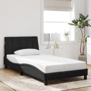 vidaXL Bed Frame without Mattress "Hanko" Black 100x200 cm Velvet