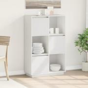 vidaXL Högskåp vit 74x35x117 cm massiv furu