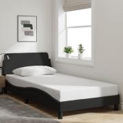 vidaXL Sängram utan madrass svart 100x200 cm tyg