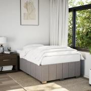 vidaXL sängram utan madrass taupe 120x190 cm tyg