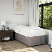 vidaXL Sängram utan madrass Taupe 80x200cm tyg