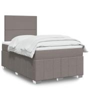 vidaXL Ramsäng med madrass taupe 120x190 cm tyg