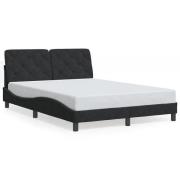 vidaXL Sängram utan madrass svart 120x200 cm sammet