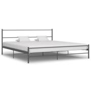 vidaXL Sängram utan madrass grå metall 180x200 cm