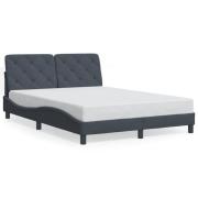 vidaXL Sängram utan madrass mörkgrå 120x200 cm sammet