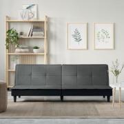 vidaXL Bäddsoffa mörkgrå tyg