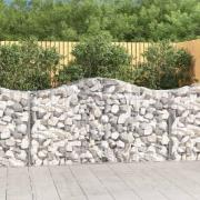 vidaXL Gabion bågformad 200x50x100/120 cm galvaniserat järn