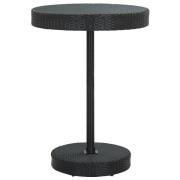 vidaXL Trädgårdsbord svart 75,5x106 cm konstrotting