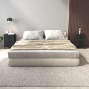 vidaXL Sängbord 2 st svart 40x30x55 cm massivt furuträ