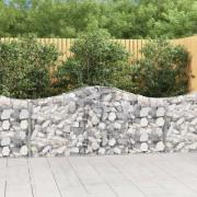 vidaXL Gabion bågformad 200x30x80/100 cm galvaniserat järn