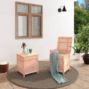 vidaXL Dynbox för trädgården 50x50x56 cm massivt granträ