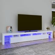 vidaXL Tv-bänk med LED-belysning Vit 260x36,5x40 cm