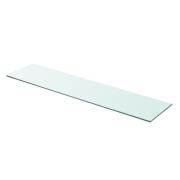 vidaXL Hyllplan glas genomskinlig 90x20 cm