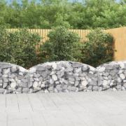 vidaXL Gabion bågformad 200x50x60/80 cm galvaniserat järn