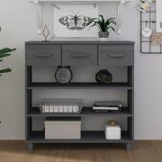 vidaXL Konsolbord HAMAR mörkgrå 90x35x90 cm massiv furu