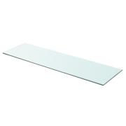 vidaXL Hyllplan glas genomskinlig 90x25 cm