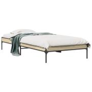 vidaXL Sängram sonoma-ek 75x190 cm konstruerat trä och metall